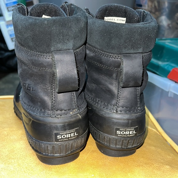 Mens Sorel size 9 Cheyanne boots-black - Picture 3 of 6
